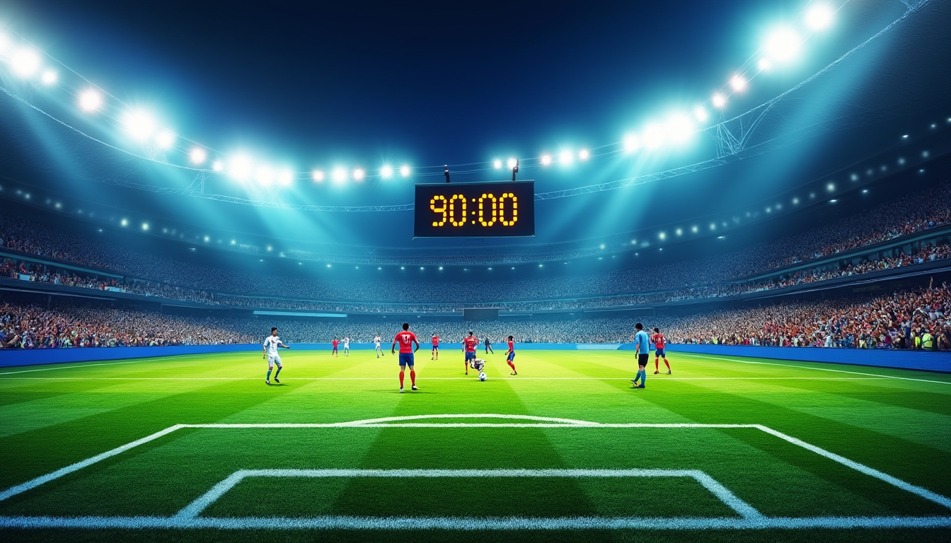 découvrez la durée d'un match de football, incluant la durée réglementaire, les prolongations et les différents formats selon les compétitions.