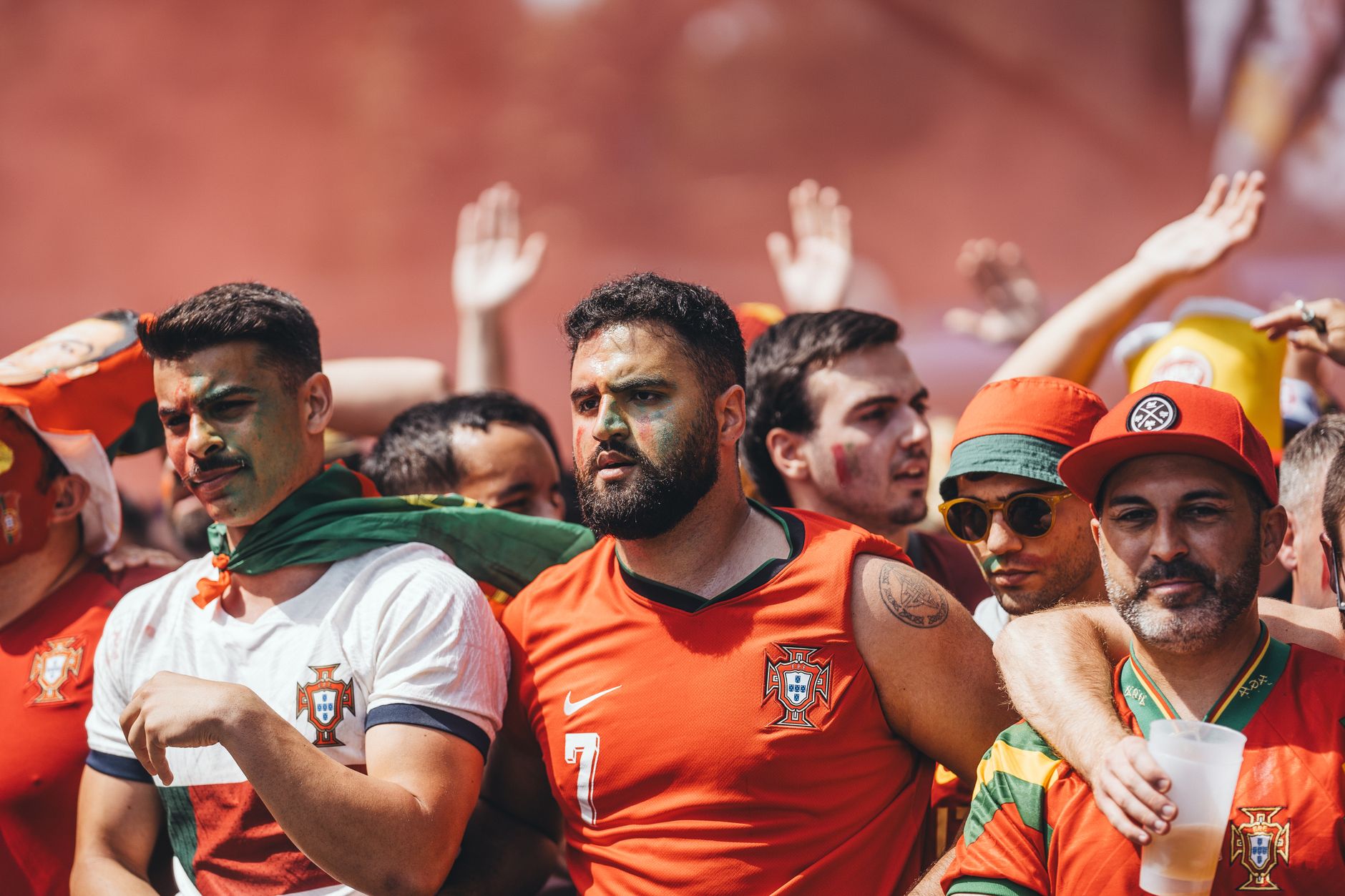Équipe du Portugal : une histoire construite autour de grandes générations — joueurs de l'équipe du Portugal célébration